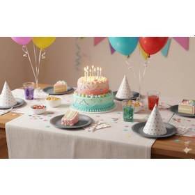 Resim Gümüş Renk Tabak 8 Li Doğum Günü Parti Tabağı Tüm Yaşlar 