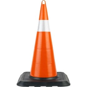 Resim Fm Trafik 90 'lik Kırılmaz Trafik Konisi Tek Refllektifli Ağırlıklı 