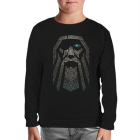 Resim Vikings - Odin Siyah Çocuk Sweatshirt 