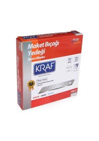 Resim Kraf Maket Bıçağı Yedeği Geniş Ultra Karbon Çelik Sk5 100 Lü 619G 