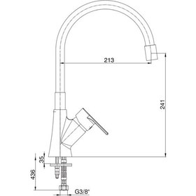 Resim Ar Liona Beyaz Renkli Esnek Uçlu Mutfak Eviye Batarya 102118146 