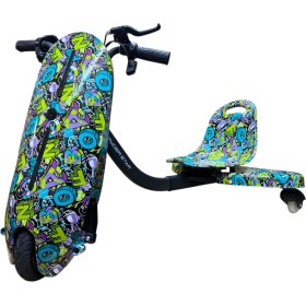 Resim Ryder Star Drift Car Drift Scooter Elektrikli Kaykay Hoverboard Dirift Kar Bluetooth Hoparlörlü Led Işıklı RS-R1 Alphabet Grafiti 