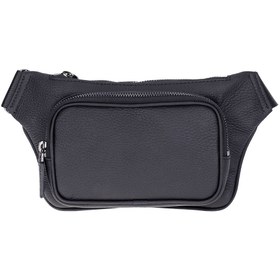 Resim BloomBag Noir Black Hakiki Deri Crossbody Belt Bag 
