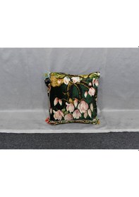 Resim Zehra Abla Halı Yeni Kadife Dokuma Dekoratif Kilim Kırlent Yastık Kılıfı 6067 