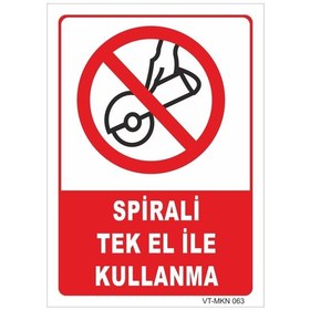 Resim Spirali Tek Elle Kullanma - Isg Levhası 