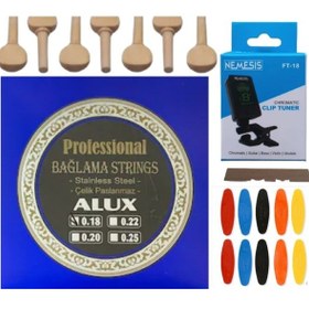 Resim Alux 0.18 Çelik Kısa Sap Bağlama Teli 5'Li Ekonomik Set 