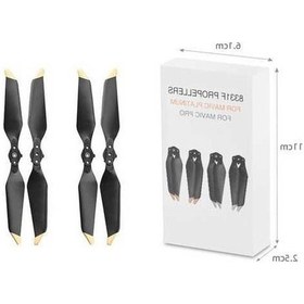 Resim Fortunelane Altın Kenarlı Mavic Pro 8331f Hızlı Montajlı Gürültü Azaltıcı Kanat Profili, İki Çift Drone Aksesuarı 