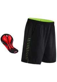 Resim Suntek Bisiklet Bol Yastıklı Şort Sürme Gevşek Fit Xxxl Siyah 