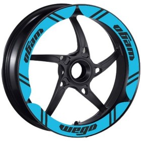 Resim Tvs Wego 110 2012-22 Uyumlu Mavi Geniş Jant Şeridi 