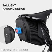 Resim Pazly Su Geçirmez Yansıtıcı Bisiklet Sele Çantası - Siyah Arka Sele Çantası Siyah 