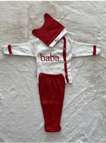 Resim Baba Üçlü Zıbın Takım Kırmızı 