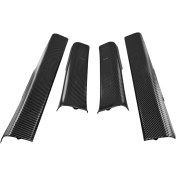 Resim Skyeyyt 4pcs Kapı Eşik Korumaları Kapı Eşiği Giriş Koruyucusu Dekor Karbon Fiber Renk Byd Yunus Için (Yurt Dışından) 