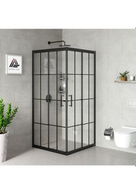 Resim Vesta D100 Kare Duşakabin Siyah Profil Karolaj Cam Diğer 