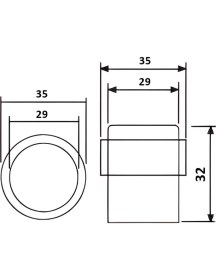 Resim Soho Kapı Stoperi Zemine Monte Vidalı 32 mm 
