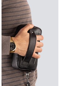 Resim Westbag Unisex Hakiki Dana Derisi El Geçmeli Portföy Çanta Premium Kalite Günlük Clutch Siyah 