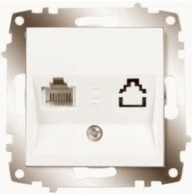 Resim Viko Karre Krem 1x4 Telefon Priz N11.48 