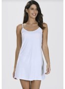 Resim Nbb 3851 Kadın İnce Askılı Kombinezon Tekli Beyaz 