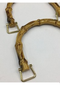 Resim Karantuhafiye Bambu Görünümlü Plastik Çanta Sapı Renkli Çok Renkli 