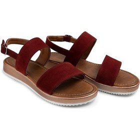 Resim Deery Hakiki Süet Bordo Kadın Sandalet Bordo (492261912) Bordo 