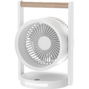 Resim Ofis İçin Taşınabilir Büyük Kapasiteli Usb Masa Vantilatörü Beyaz, 