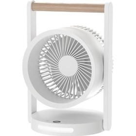 Resim Ofis İçin Taşınabilir Büyük Kapasiteli Usb Masa Vantilatörü Beyaz, 