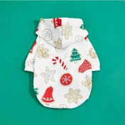 Resim Fochsia Beyaz Xs Noel Geyik Zenci Bebek Noel Baba Baskılı Kedi Köpek Kazak 