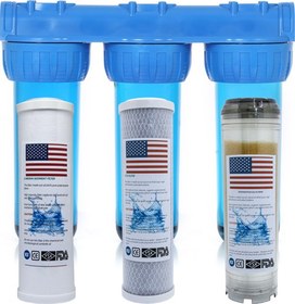 Resim Daire Ve Bina Girişi 3 Aşamalı Su Yumuşatma Cihazı (Spun - Blok - Reçine) 