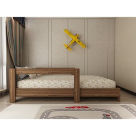 Resim Lullaby Montessori Ceviz Çocuk Karyolası 90x190 Yatak Uyumlu Y7 