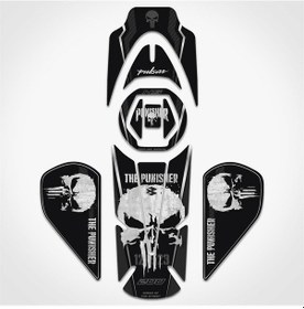 Resim Bajaj Pulsar NS 200 Tank Pad Set Karbon Punisher Serisi Siyah-Karbon 