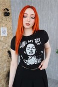 Resim Ef Butik Siyah Lana Del Rey Crop 