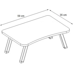 Resim interGO Renkli Laptop Sehpası Katlanabilir Yatak Koltuk Üstü Kahvaltı Bilgisayar Sehpası - Efes 