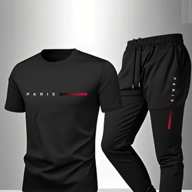 Resim Erkekler için Günlük Ev Giyimi Moda Logo Pijama Takımı Hediye 