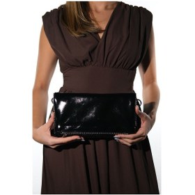 Resim Luvishoes Ardena Siyah Kadın Boncuklu Clutch Çanta 
