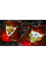 Resim Legends Playing Cards Draconian Crimson Premium Oyun Kağıdı Koleksiyonluk İskambil Kartları 