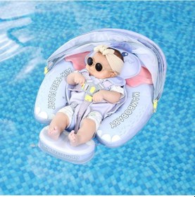Resim Mambobaby Yüzme Simidi - Fil, Emniyetli, Gölgelikli Ve Ayak Destekli 