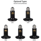 Resim Geeroyoo Evcil Hayvan Isıtma Lambası: E27 Seramik 150w Taşınabilir Isıtıcı 