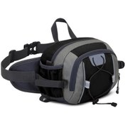 Resim Moveevo Siyah Nilon Su Geçirmez Spor Bel Çantası - Yürüyüş, Dağcılık, Seyahat İçin Çok Fonksiyonlu, Hafif Ve Organize Eden Siyah 