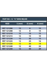 Resim 30MM U Derz Bıçağı 