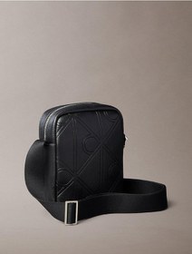 Resim Calvin Klein Erkek Emblem Aop Emboss Omuz Çantası-14751 Siyah 