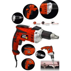 Resim Germany Profesyonel Alçıpan Vidalama Mavi 520WATT - Kırmızı - Model 