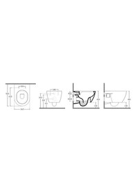 Resim Isvea Soluzione Xx Rimless - Kanalsız Asma Klozet - Beyaz - Pp Yavaş Kapanan Kapak Dahil-2 Parça Beyaz 