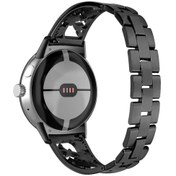 Resim Google Pixel Watch 3 41mm/ Watch 2/ Pixel Watch İçin 304 Paslanmaz Çelik Bilezik Yapay Elmas Dekor Erik Bilek Kayışı Çıkarılabilir Saat Bandı - Siyah 