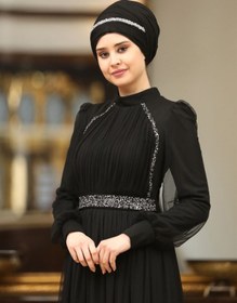Resim Esilanur Efsane Tesettür Abiye Siyah 