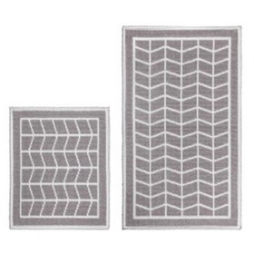 Resim Bluenity Baklava Doğal Pamuk 2'li Banyo Paspası - 60x100 cm + 50x60 cm 