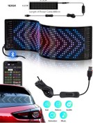 Resim FIRSATTAN Araç LED Kayan Yazı Emoji Matrix Panel Kişiselleştirilebilir Telefon App Kontrollü Uzaktan Kumandalı 