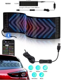 Resim FIRSATTAN Araç LED Kayan Yazı Emoji Matrix Panel Kişiselleştirilebilir Telefon App Kontrollü Uzaktan Kumandalı 