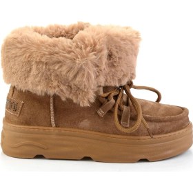 Resim Taba Hakiki Deri Kadın Bot & Bootie K02748100802 Taba 