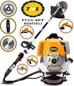 Resim Eisenn EX-553 Sırt Tipi 7in1 Benzinli Tırpan Çim Biçme Makinesi 