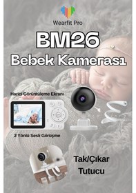 Resim Wearfitpro Bm26 Bebek Kamerası 2.8 İnç Ekranlı Dedektörlü İki Yönlü Sesli Bebek İzleme Kamera Ve Monitörü 