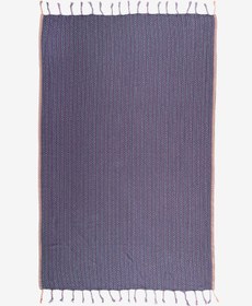 Resim Meander Dokulu Pamuk Peştemal Lacivert - Lacivert / 95x180 